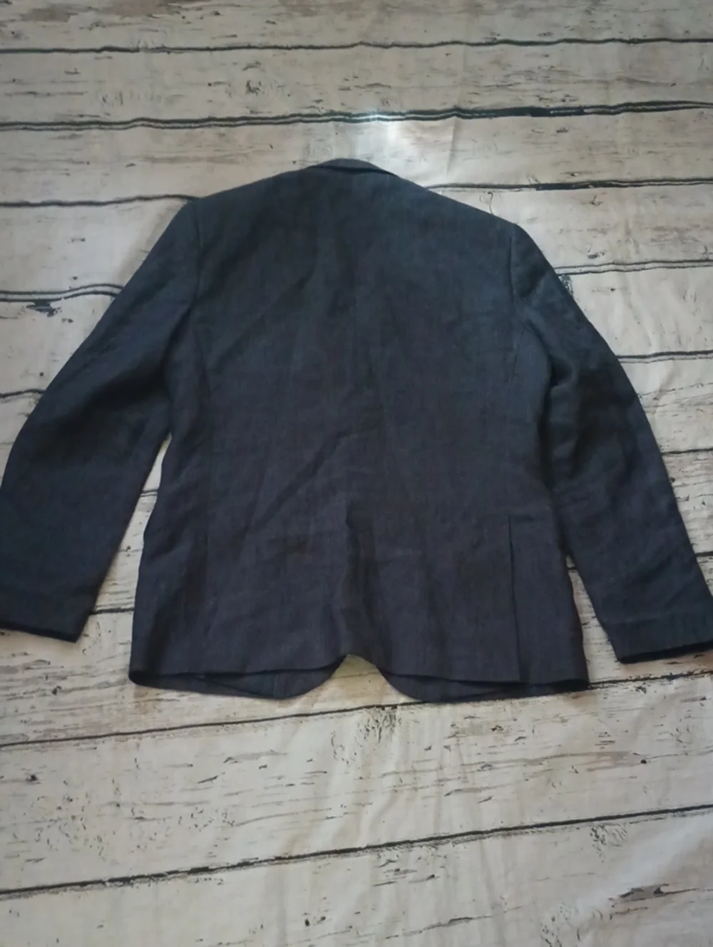 H&M Men's Dark Blue Linen Blazer 38R